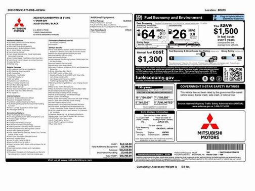 2023 Mitsubishi Outlander PHEV SE