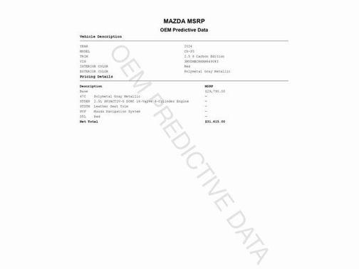 2024 Mazda CX-30 2.5 S Carbon Edition