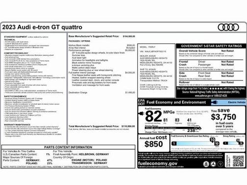 2023 Audi e-tron GT Premium Plus