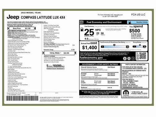 2022 Jeep Compass Latitude Lux