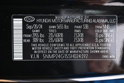 Phantom Black 2025 Hyundai SANTA FE HEV SEL