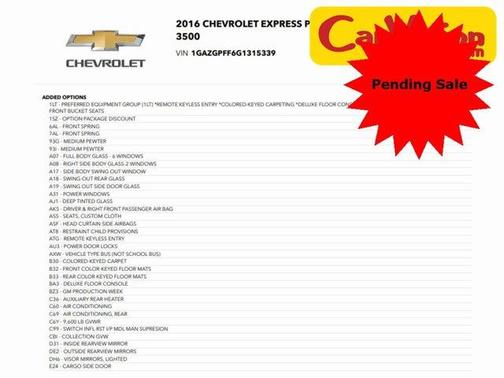 2016 Chevrolet Express 3500 LT