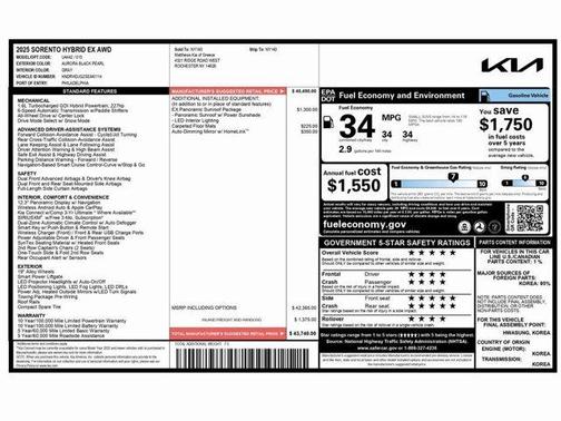 2025 Kia Sorento Hybrid EX