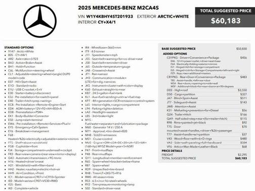 2025 Mercedes-Benz Sprinter 2500 144 WB