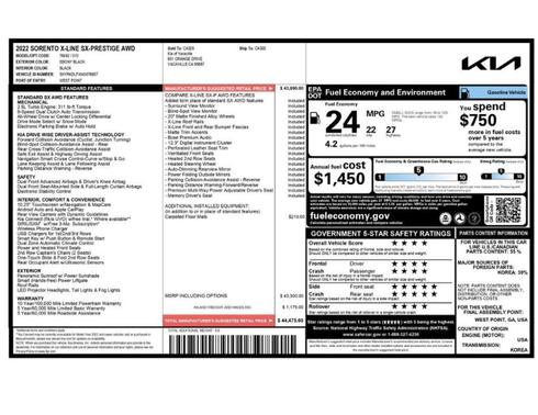 Ebony Black 2022 Kia Sorento SX Prestige