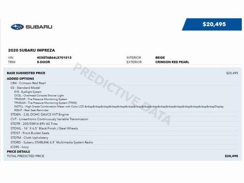 2020 Subaru Impreza Base