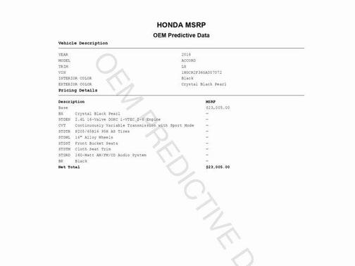 2016 Honda Accord LX