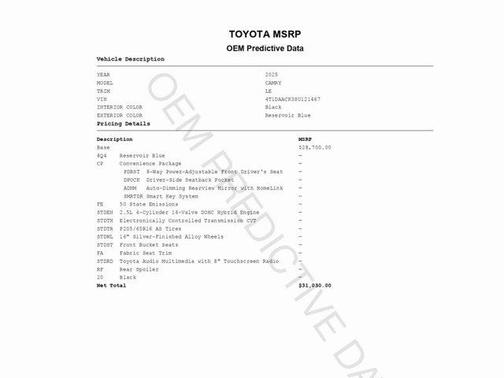 2025 Toyota Camry LE