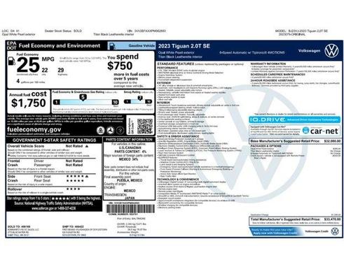 2023 Volkswagen Tiguan 2.0T SE