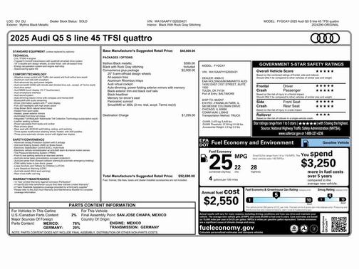 2025 Audi Q5 45 S line quattro Premium