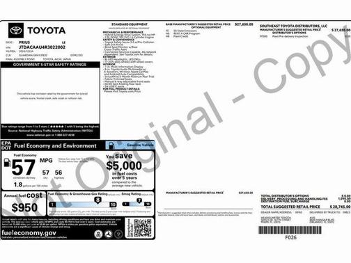 2024 Toyota Prius LE