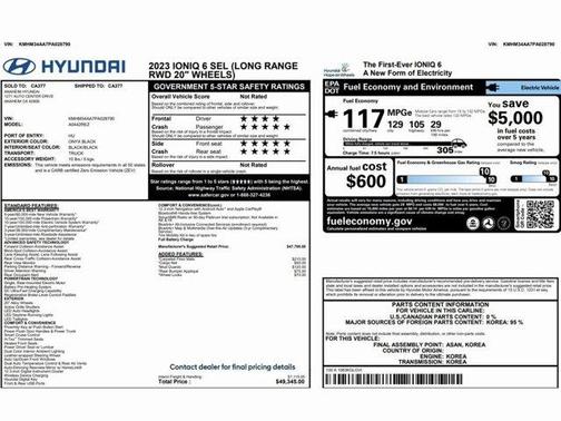 2023 Hyundai IONIQ 6 SEL
