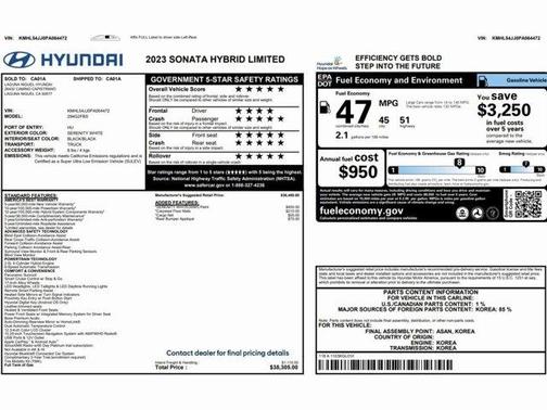 2023 Hyundai SONATA Hybrid Limited