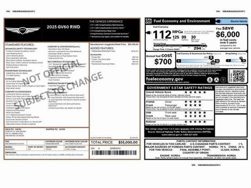 2025 Genesis GV60 Standard