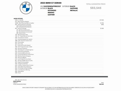 2023 BMW X7 xDrive40i