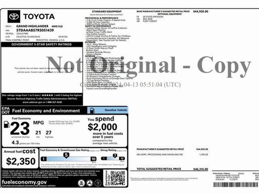 2024 Toyota Grand Highlander XLE