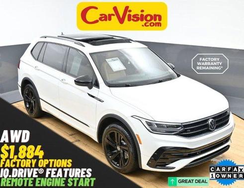 Opal White Pearl Effect 2024 Volkswagen Tiguan 2.0T SE R-Line Black