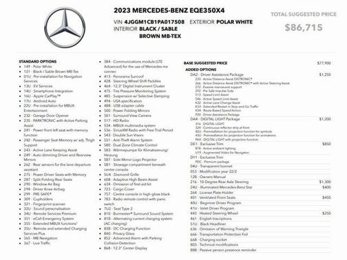 2023 Mercedes-Benz EQE 350 Base 4MATIC