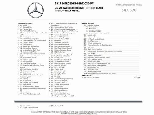 2019 Mercedes-Benz C-Class C 300