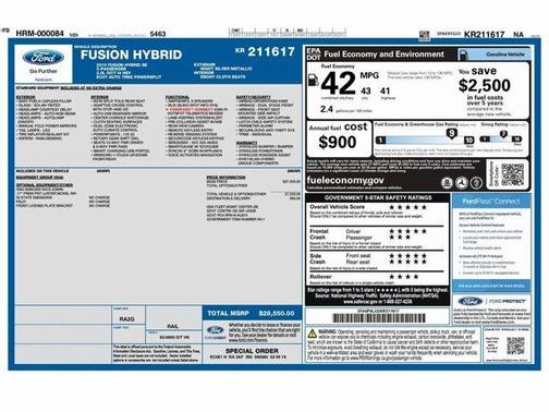 2019 Ford Fusion Hybrid SE