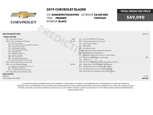 Cajun Red Tintcoat 2019 Chevrolet Blazer Premier