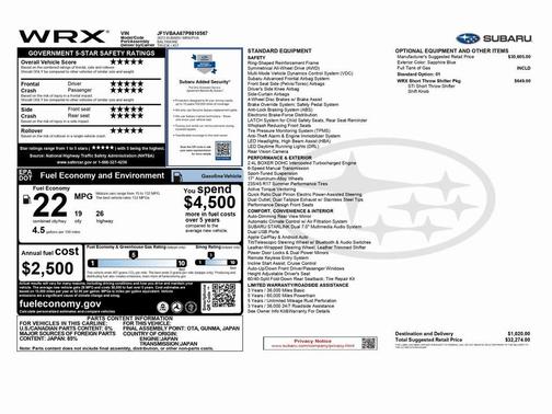 2023 Subaru WRX Base