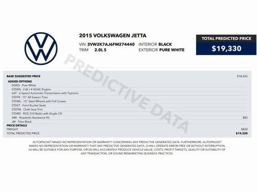 2015 Volkswagen Jetta 2.0L S