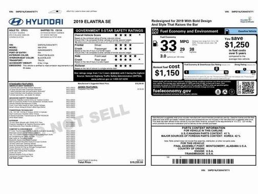 2019 Hyundai ELANTRA SE