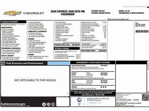 2020 Chevrolet Express 3500 LS