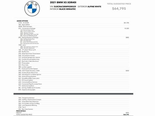 2021 BMW X5 xDrive40i