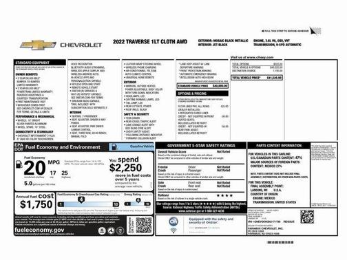 2022 Chevrolet Traverse LT Cloth