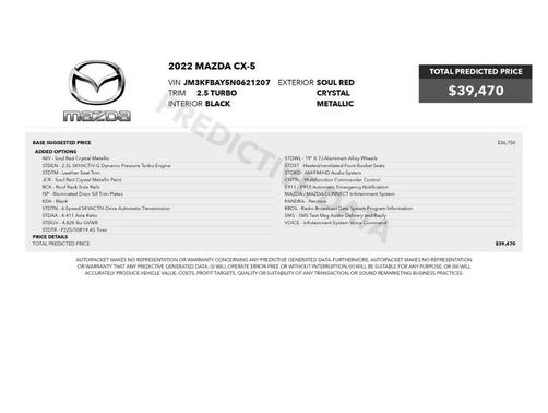 Soul Red Crystal Metallic 2022 Mazda CX-5 2.5 Turbo