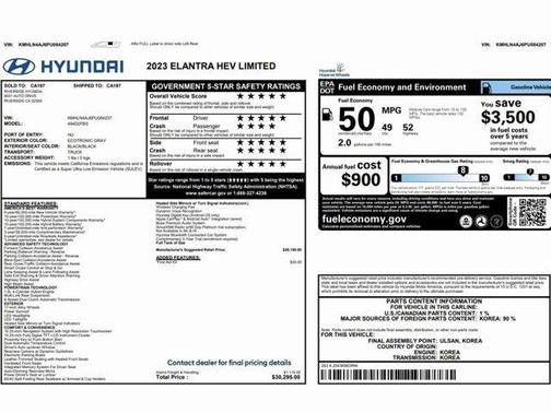 2023 Hyundai ELANTRA HEV Limited