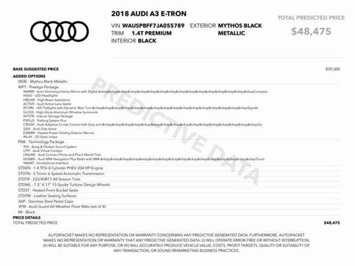 2018 Audi A3 e-tron 1.4T Premium