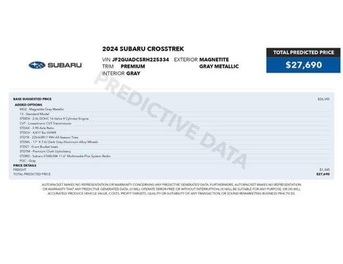 Magnetite Gray Pearl 2024 Subaru Crosstrek Premium