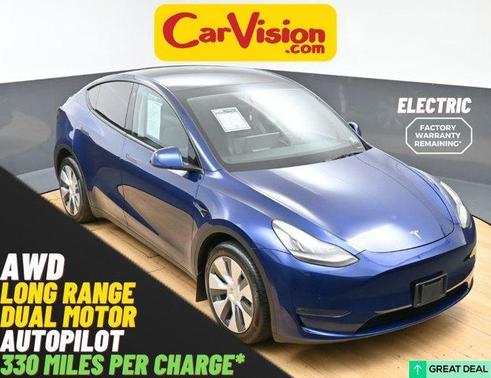 Blue 2022 Tesla Model Y Long Range