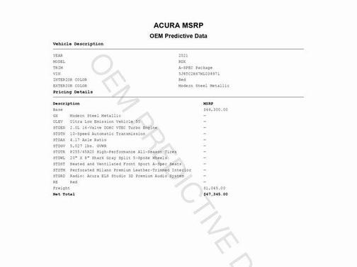 2021 Acura RDX A-Spec