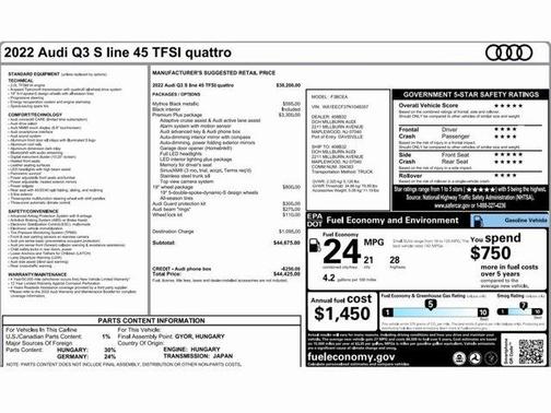 2022 Audi Q3 45 S line Premium