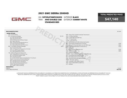 Summit White 2021 GMC Sierra 2500 Base
