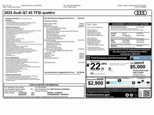 2025 Audi Q7 45 Premium Plus