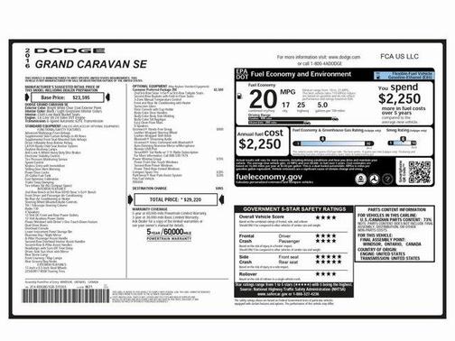 2016 Dodge Grand Caravan AVP/SE