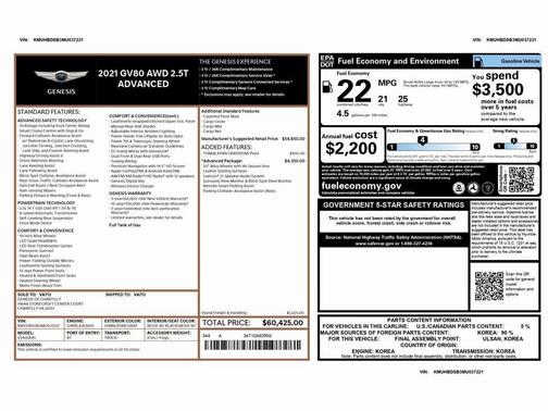 2021 Genesis GV80 2.5T