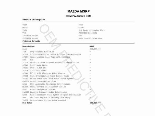 2024 Mazda CX-90 S Premium Plus