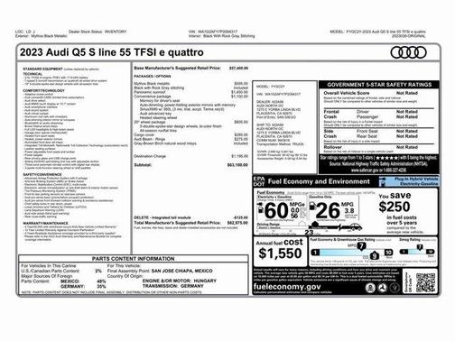 2023 Audi Q5 e 55 S line quattro Premium