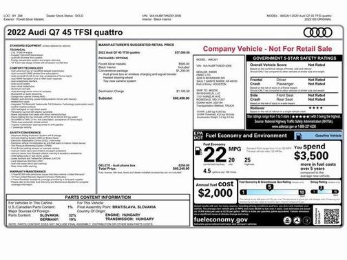 2022 Audi Q7 45 Premium