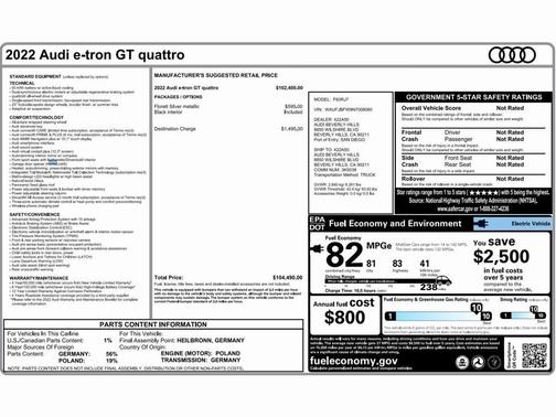 2022 Audi e-tron GT Premium Plus