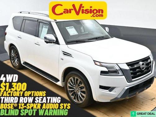 Aspen White TriCoat Pearl 2022 Nissan Armada Platinum