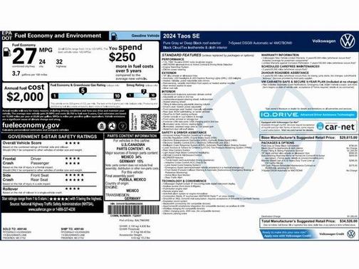 2024 Volkswagen Taos 1.5T SE