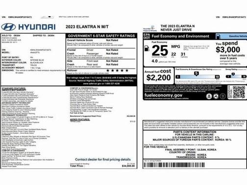 2023 Hyundai ELANTRA N Base
