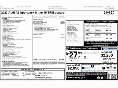 2023 Audi A5 Sportback Premium